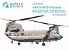 Quinta Studio QD48465 CH-47D 3D-Printed coloured Interior on decal paper (HobbyBoss) 1/48